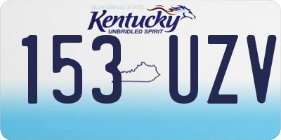 KY license plate 153UZV