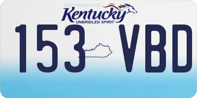 KY license plate 153VBD