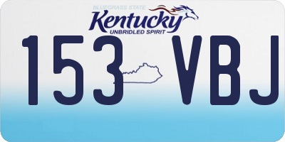 KY license plate 153VBJ