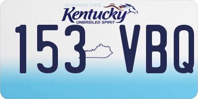 KY license plate 153VBQ