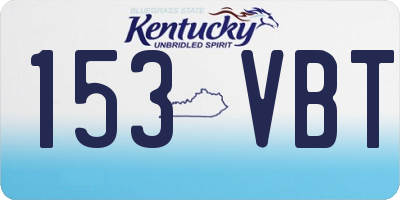KY license plate 153VBT