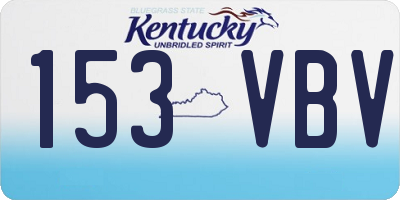 KY license plate 153VBV