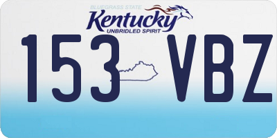KY license plate 153VBZ