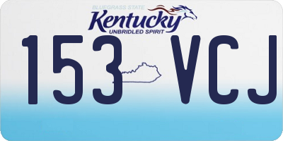 KY license plate 153VCJ