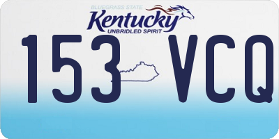 KY license plate 153VCQ