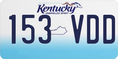KY license plate 153VDD