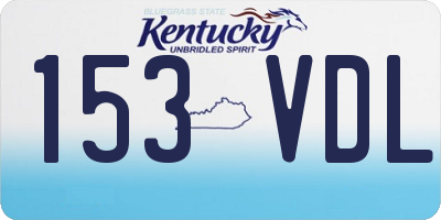 KY license plate 153VDL
