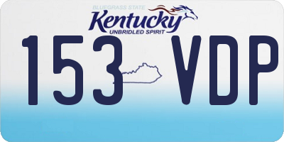 KY license plate 153VDP