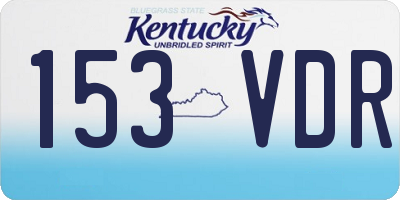 KY license plate 153VDR