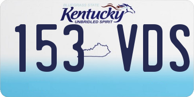 KY license plate 153VDS