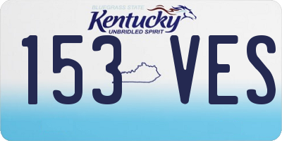 KY license plate 153VES
