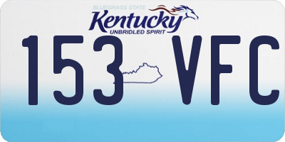 KY license plate 153VFC