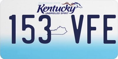 KY license plate 153VFE
