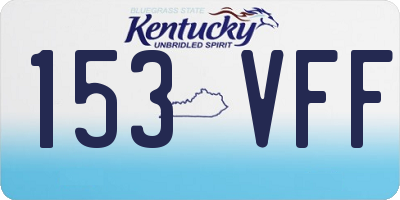 KY license plate 153VFF