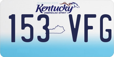 KY license plate 153VFG