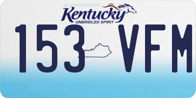KY license plate 153VFM