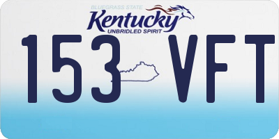 KY license plate 153VFT