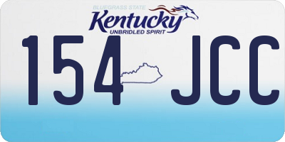 KY license plate 154JCC