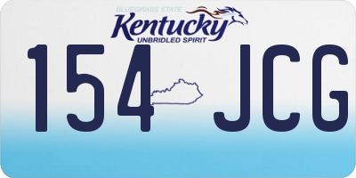 KY license plate 154JCG