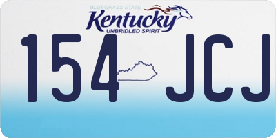 KY license plate 154JCJ