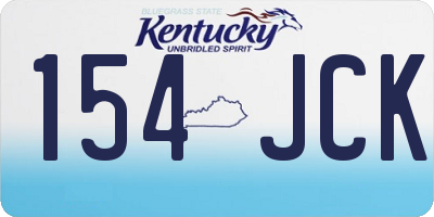 KY license plate 154JCK