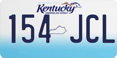 KY license plate 154JCL
