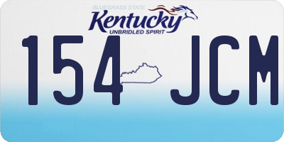 KY license plate 154JCM