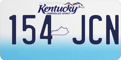 KY license plate 154JCN