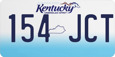 KY license plate 154JCT