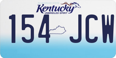 KY license plate 154JCW