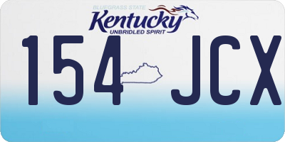 KY license plate 154JCX