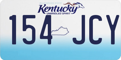 KY license plate 154JCY