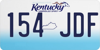 KY license plate 154JDF