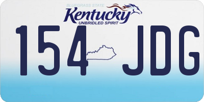 KY license plate 154JDG