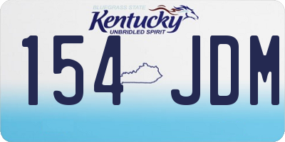 KY license plate 154JDM