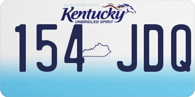 KY license plate 154JDQ