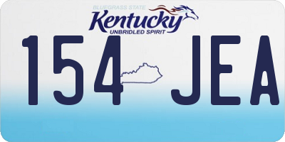 KY license plate 154JEA