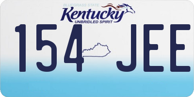 KY license plate 154JEE