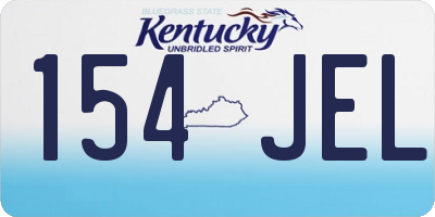 KY license plate 154JEL