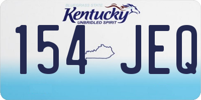 KY license plate 154JEQ