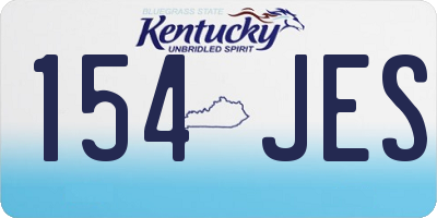 KY license plate 154JES