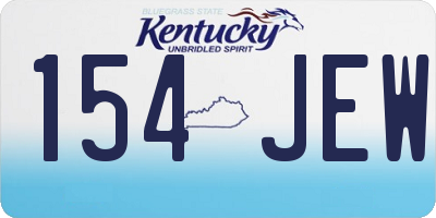 KY license plate 154JEW