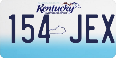 KY license plate 154JEX