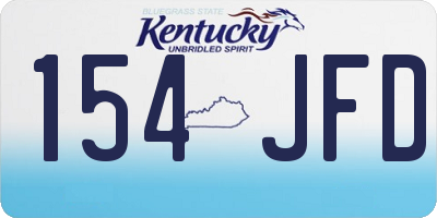 KY license plate 154JFD