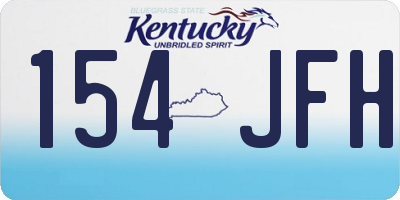 KY license plate 154JFH