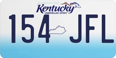 KY license plate 154JFL