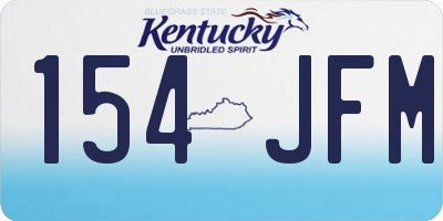 KY license plate 154JFM