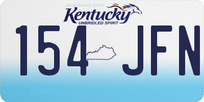 KY license plate 154JFN