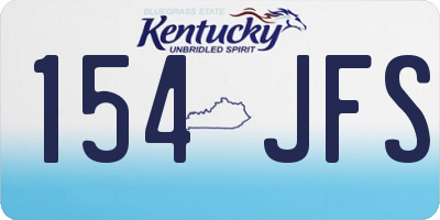 KY license plate 154JFS