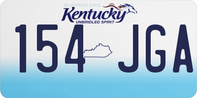 KY license plate 154JGA